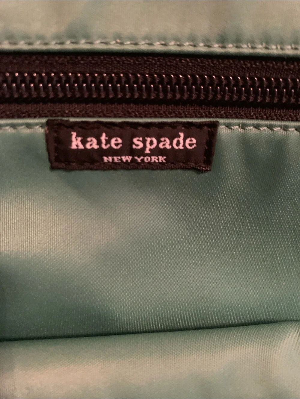 kate spade Teal Green Backpack – Front Zip Pocket